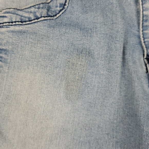 DAVID.ANN Ribbed Straight Biker Denim Jean Skinny - Picture 5 of 7